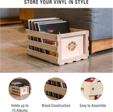 Load image into Gallery viewer, Functional and Chic Record Storage Crate for Vinyl Lovers - 75 Albums Capacity