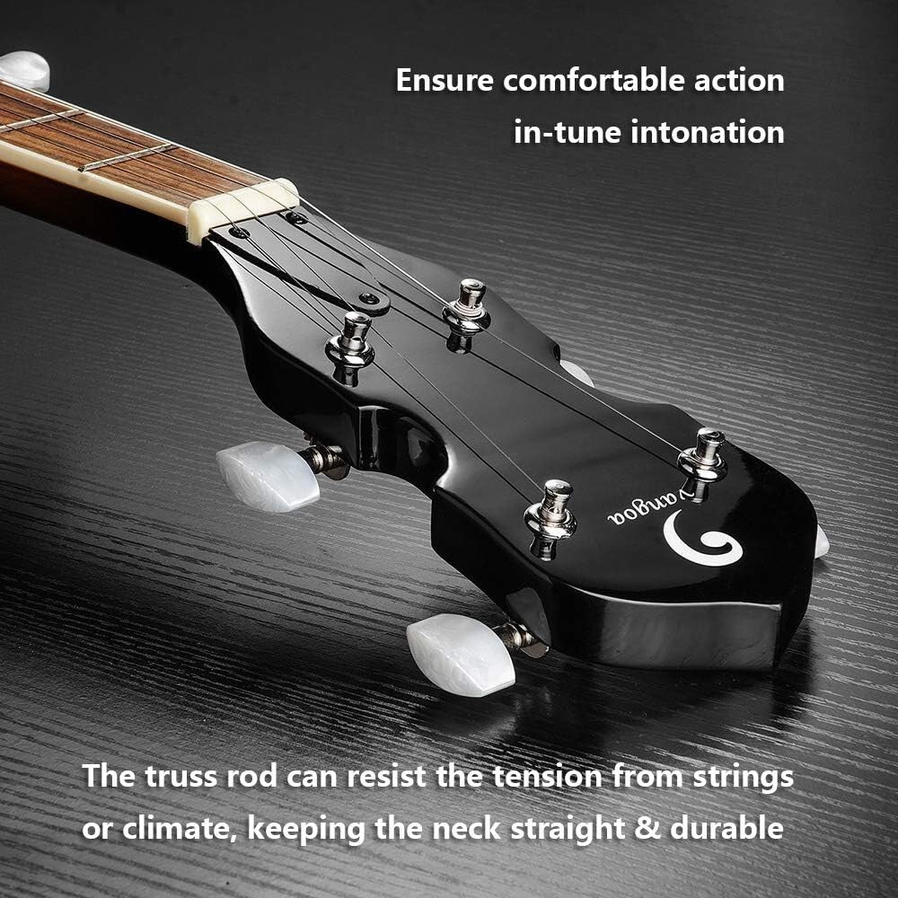 Beginner-Friendly 38" 5-String Banjo Set with Adjustable Height and Accessories