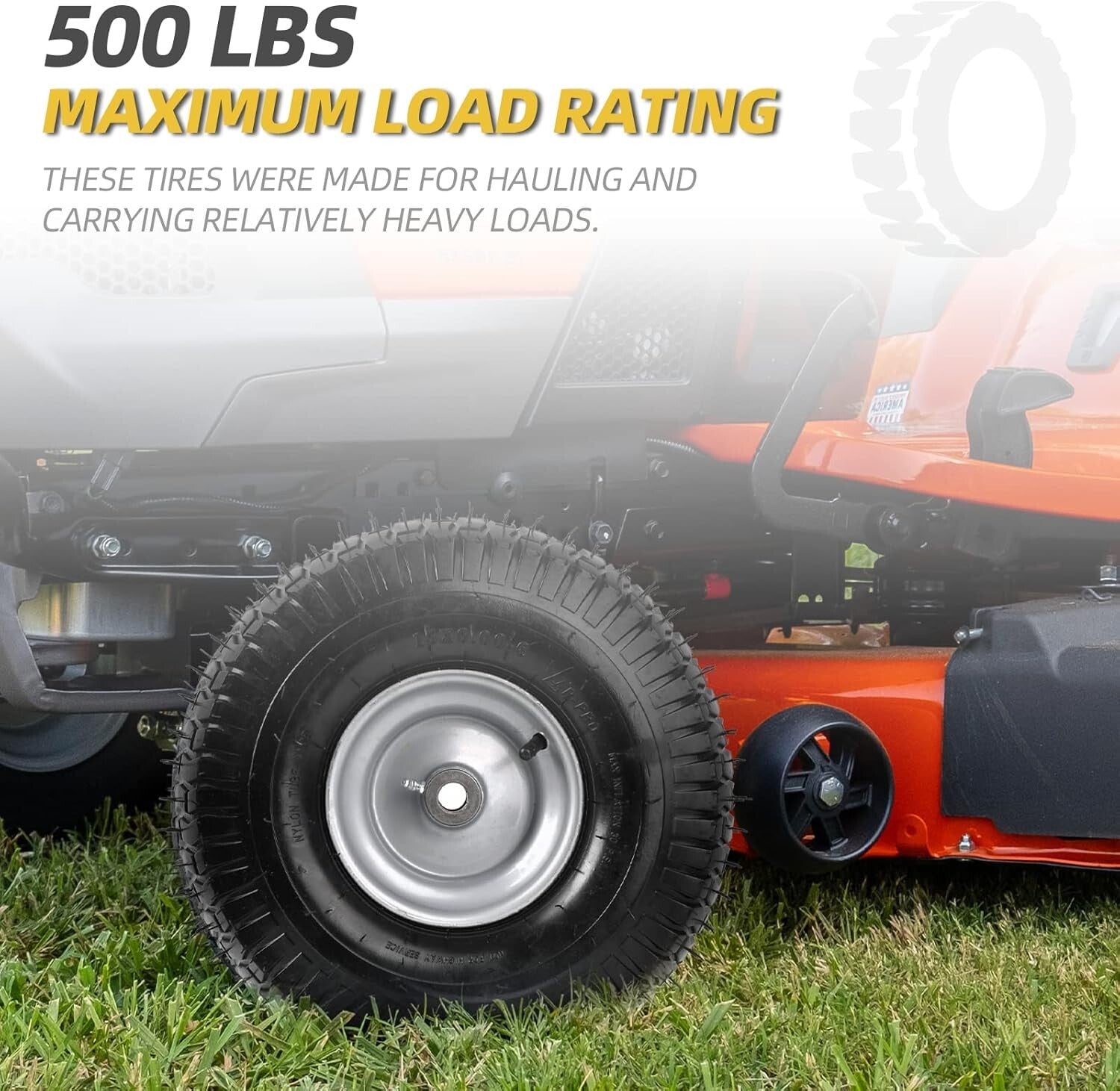 4-Ply 15 x 6.00-6 Tire & Wheel Assembly - Ideal for John Deere Riding Mowers