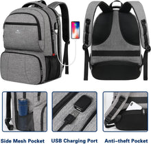 Load image into Gallery viewer, Stylish Water-Resistant Cooler Backpack with Laptop Compartment and USB Charging