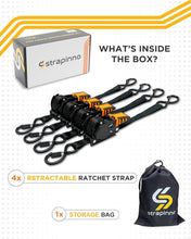 Load image into Gallery viewer, Durable 1 in x 10 ft Tie-Down Straps, 500lbs Load Limit - Ultimate Reliability