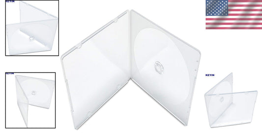 Space-Saving 100-Pack Clear Poly CD Cases - Perfect for Organizing Discs