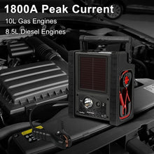 Load image into Gallery viewer, All-in-One Car Jump Starter, Tire Inflator, and Power Source with Solar Recharge