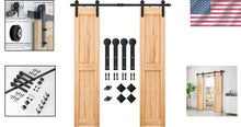 Load image into Gallery viewer, Premium 6FT Double Door Barn Door Hardware - Sturdy, Easy Setup, Modern Style
