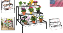 Load image into Gallery viewer, Stylish 3 Tier Plant Stand with Rust-Resistant Finish - Perfect for Home Decor