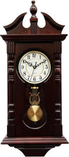 Load image into Gallery viewer, Beautiful Antique-Inspired Walnut Pendulum Clock - Battery Operated Elegance
