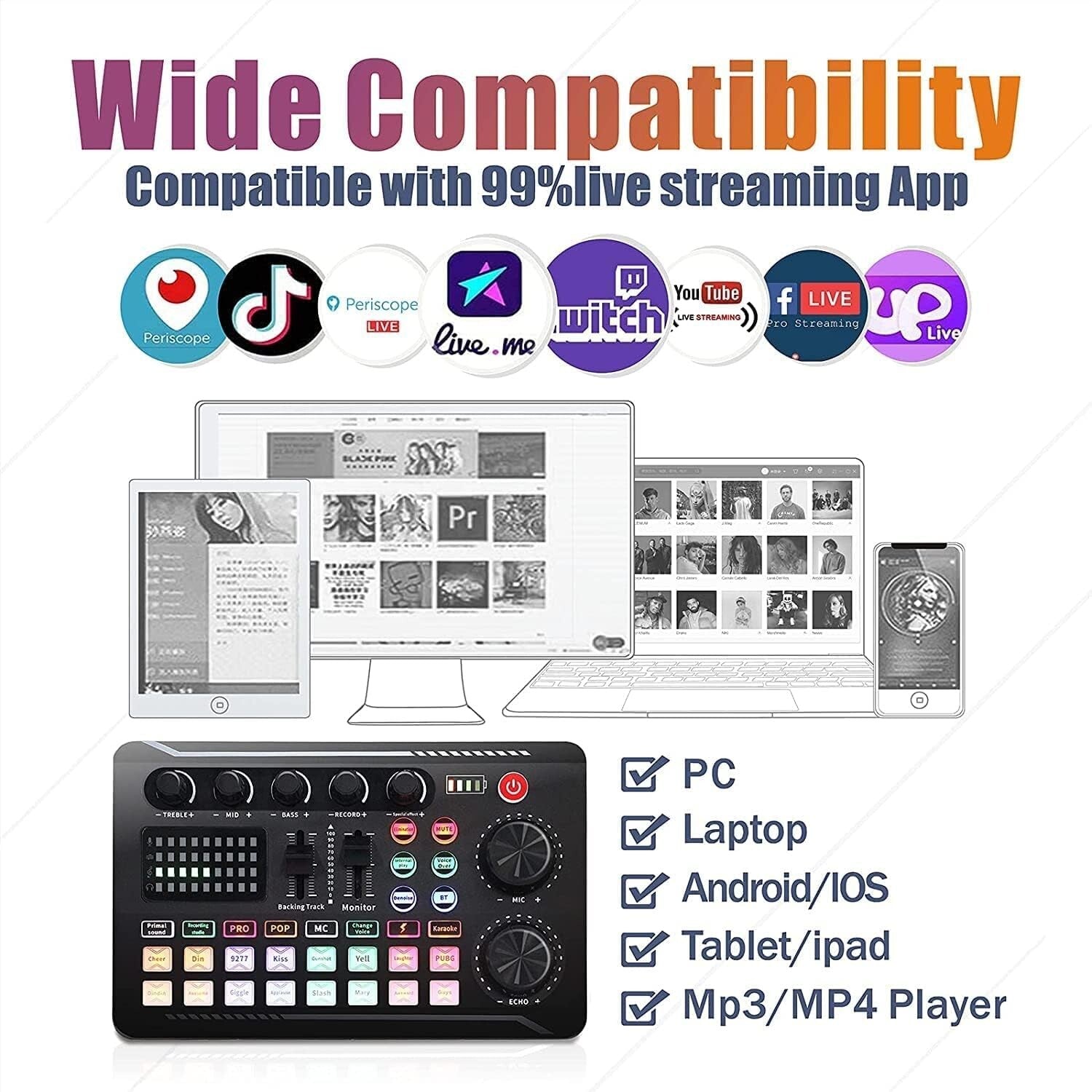 BM-800 Podcast Microphone & Mixer Bundle - Perfect for Streamers & Creators