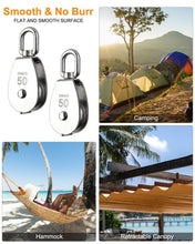Load image into Gallery viewer, Durable 10 Pcs Heavy-Duty Pulley Block Set, Ideal for Indoor &amp; Outdoor Use