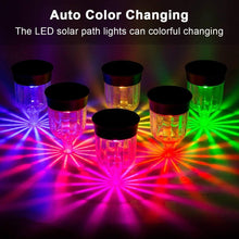 Load image into Gallery viewer, Modern Solar Outdoor Path Lights - Touch Control Color Changing LED Set