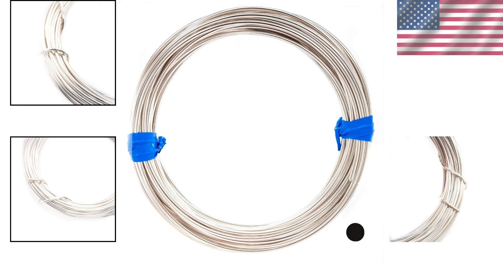 10 Gauge Polished Round Sterling Silver Wire - 5FT Dead Soft for Jewelry Making