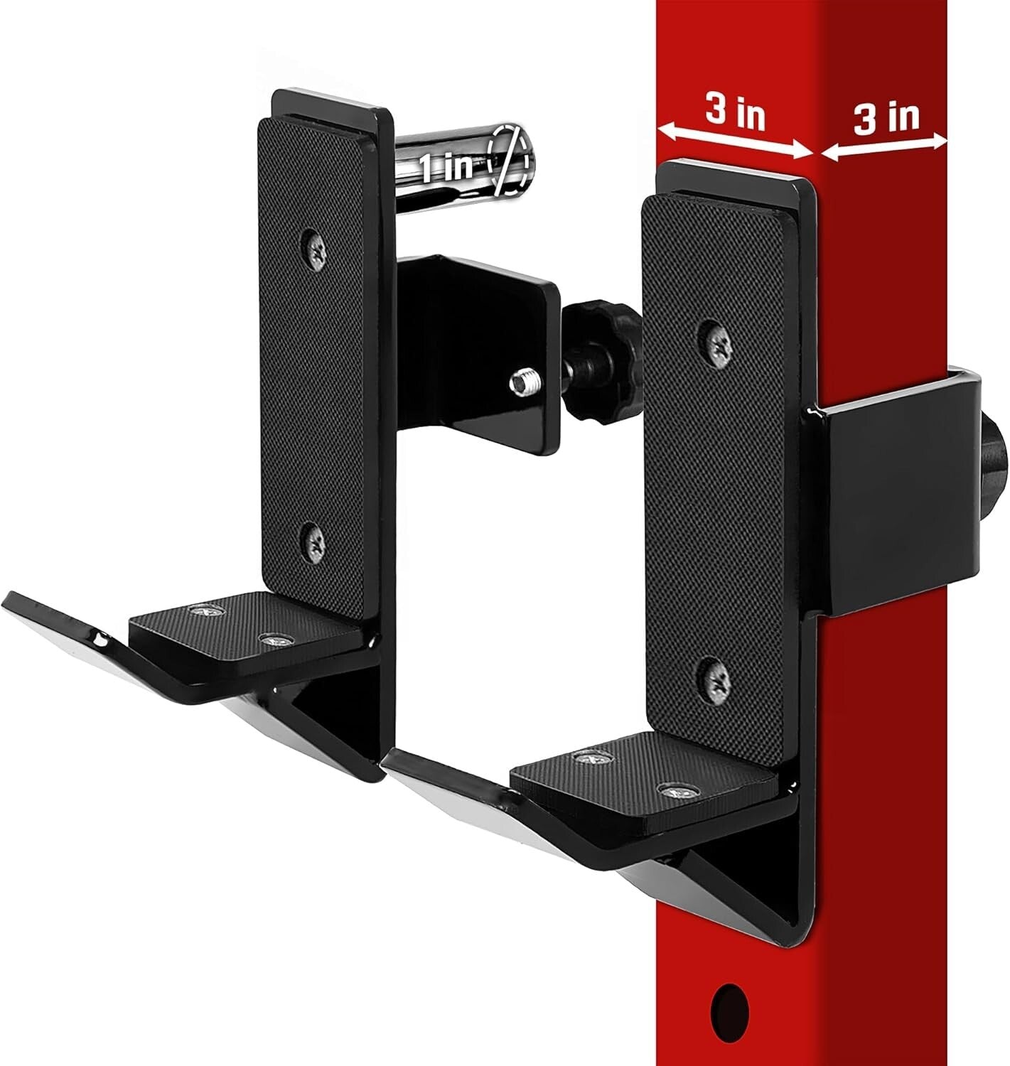 Enhance Your Squat Rack with Compact J-Hook, Spotter Arm, & 1000lbs Load