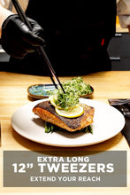 Load image into Gallery viewer, 12'' Stainless Steel Tongs with Micro-Teeth Grip for Precision Cooking