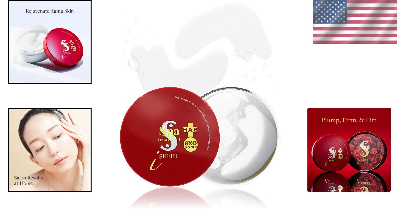 Hydrating Eye Masks with Collagen & Hyaluronic Acid - 30 Pairs of Luxury Care