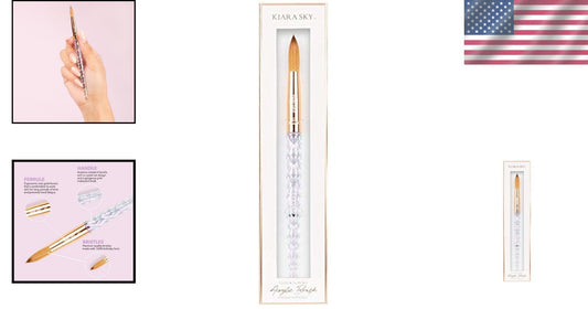 Durable Acrylic Brush with Kolinsky Hair - Acetone Resistant & Precise Control