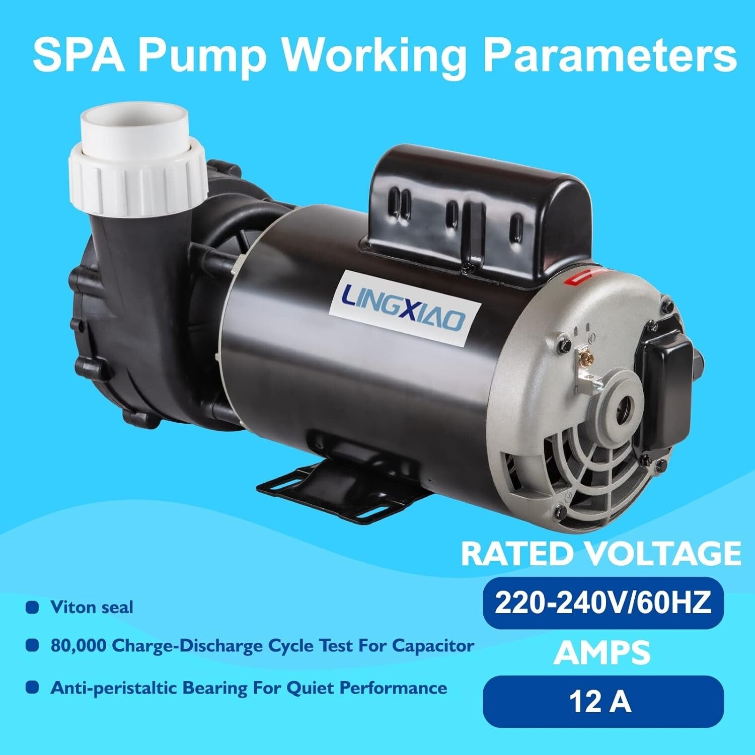 Durable 4HP SPA Hot Tub Pump – 230V, 56 Frame, Easy Installation Included