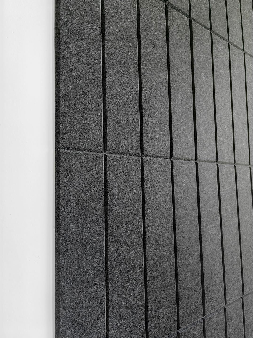 Elegant 12-Pack Felt Wall Tiles - Large Bulletin Board Alternative in Gray Black