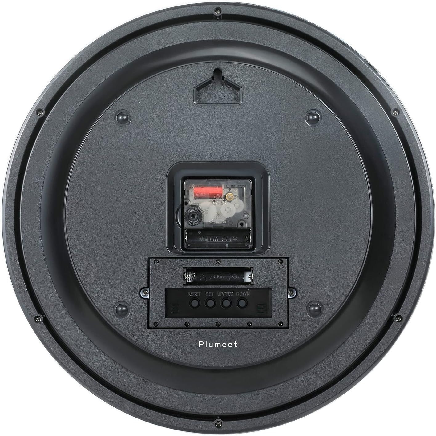 Elegant 14-Inch Battery Operated Wall Clock with Glowing Features & Temp Display