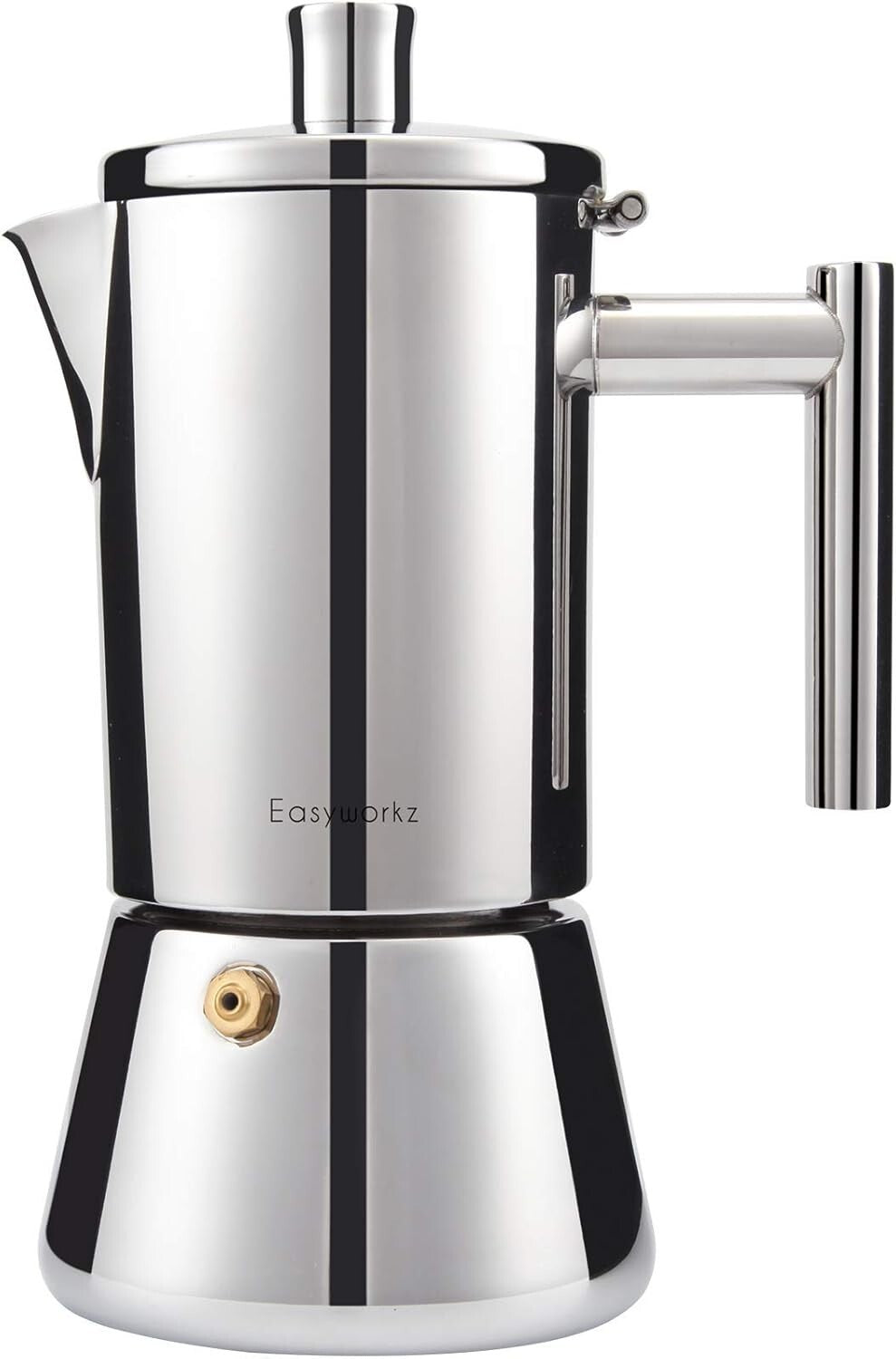Elegant Italian 4-Cup Stainless Steel Espresso Maker – Safe and Durable Design