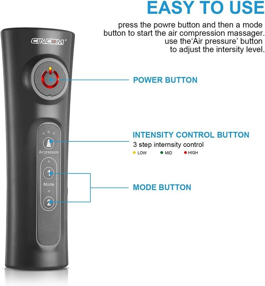Air Compression Leg Massager for Circulation - Relief for RLS and Edema