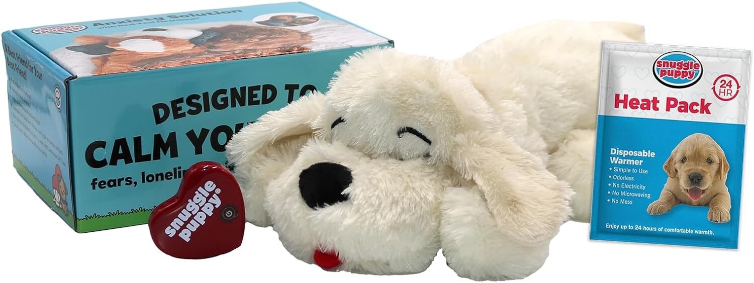 Snuggle Puppy Toy - Calming Heartbeat Aid for All Dog Breeds - Machine Washable