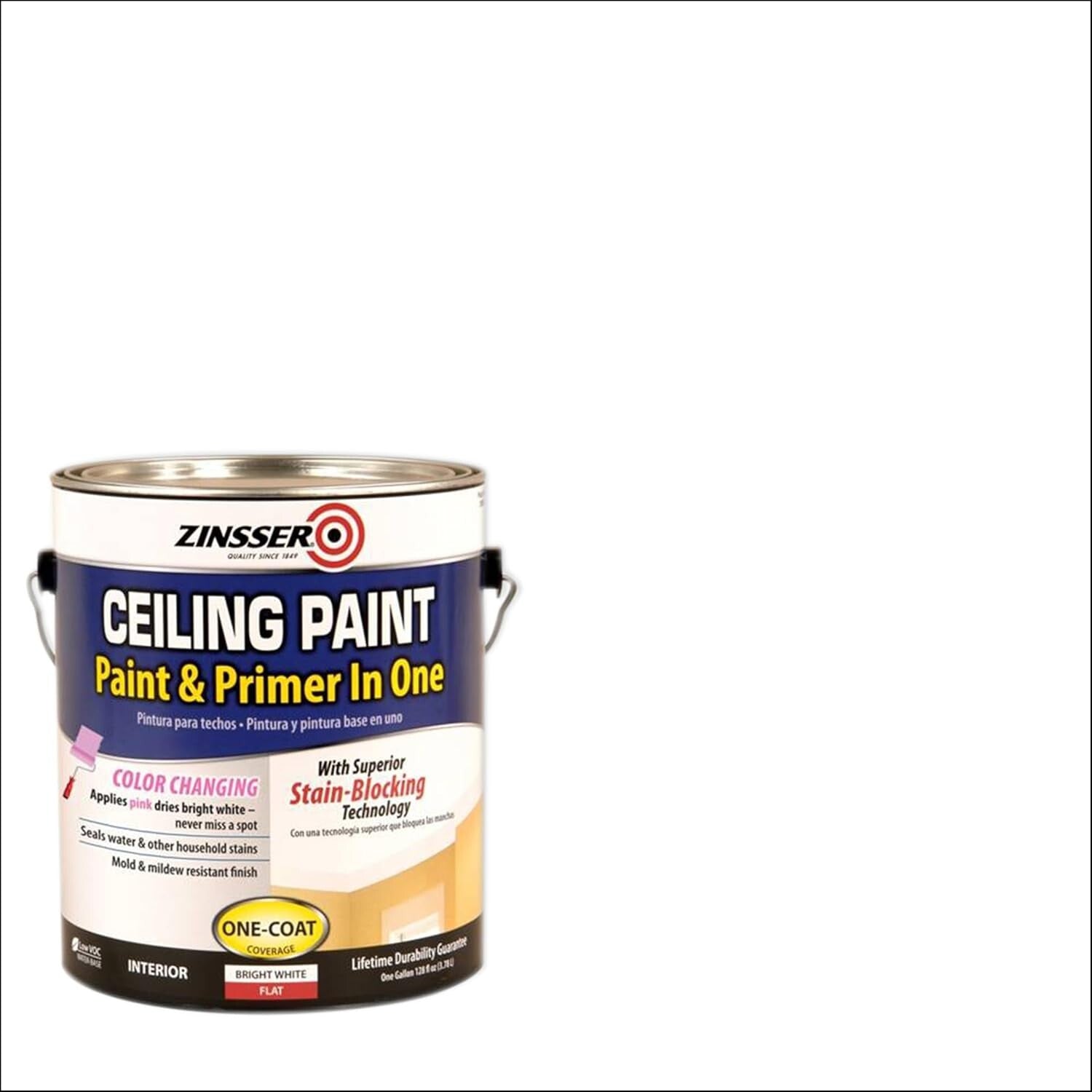 Advanced 1 Gallon Ceiling Paint & Primer - Covers 250-400 Sq. Ft. Effortlessly