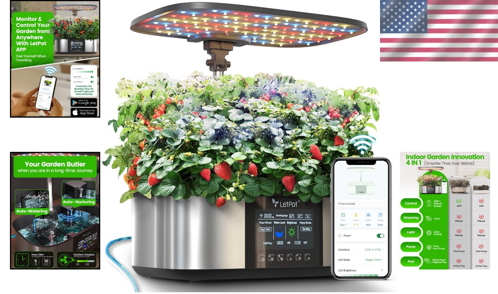 Effortless Hydroponic Gardening System with App Control & 300% Growth Speed