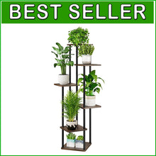 Load image into Gallery viewer, Modern 6-Tier Flower Shelf - Corner Metal Plant Stand for Various Sizes