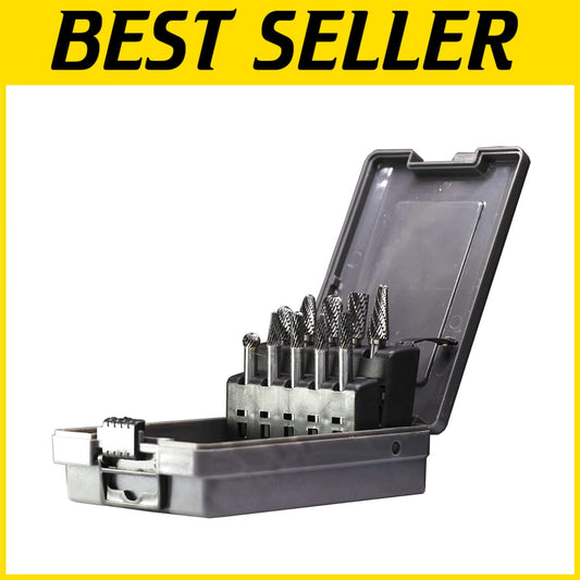 Superior 10pc Rotary Burr Set with 1/4" Shank - Ideal for Steel and Metal Tasks