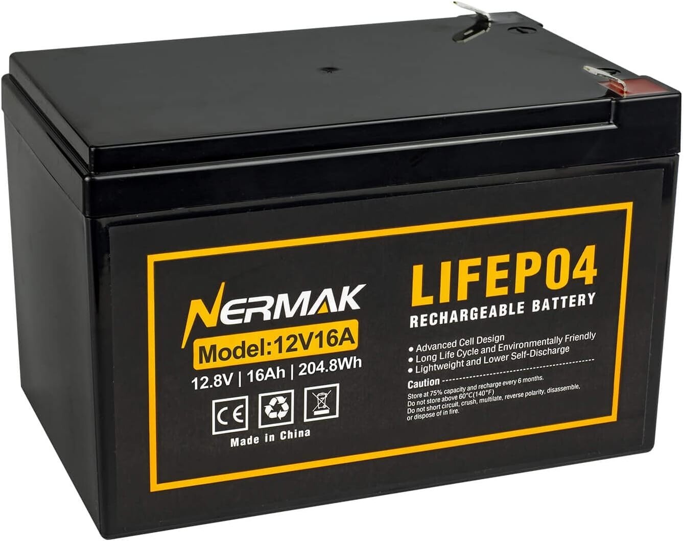 12V 16Ah Lithium Battery with 2000+ Cycles – Ideal for Eco-Friendly Power Supply