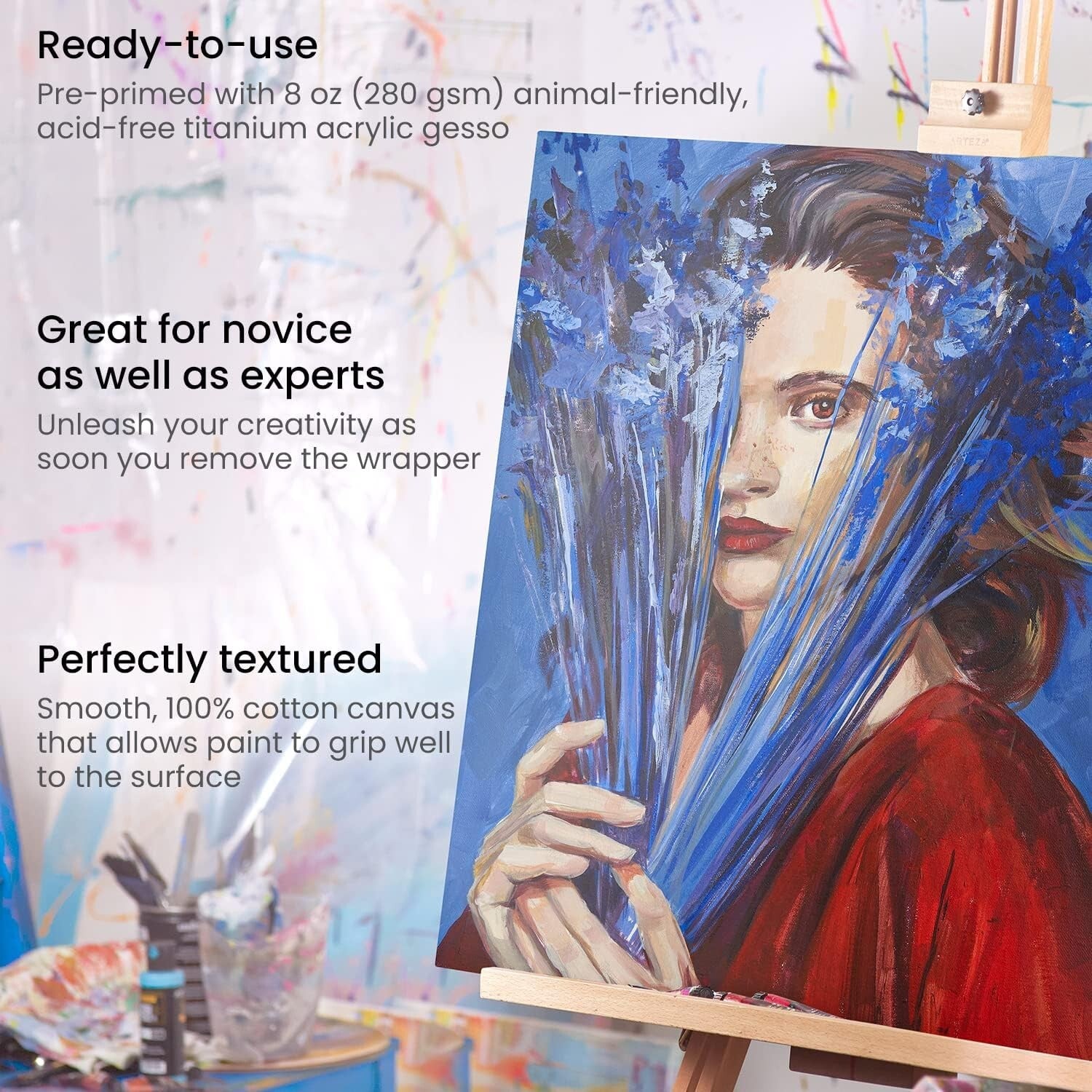 Extra Large 36x48 Stretched Cotton Canvases – Perfect for Creative Expression