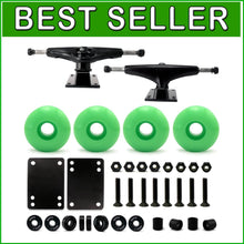 Load image into Gallery viewer, Versatile Skateboard Set: 5.0 Trucks, 52mm 99A Wheels &amp; ABEC 7 Bearings Included