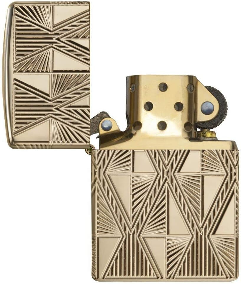 Distinctive Brass Deep Carve Lighter – Windproof & Durable, Gift Box Included
