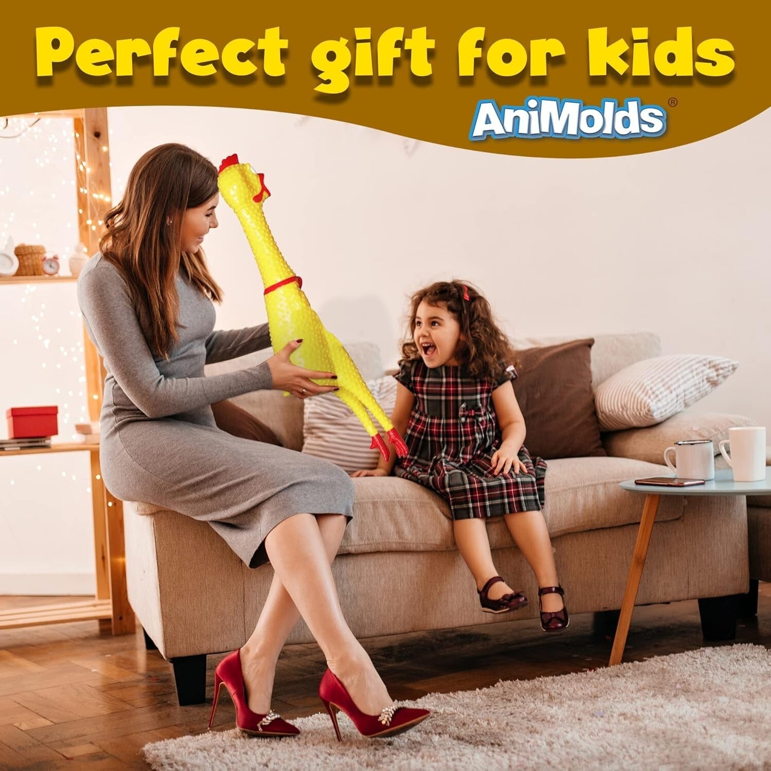 Loud & Funny 29-Inch Rubber Chicken - Perfect for Pranks and White Elephant