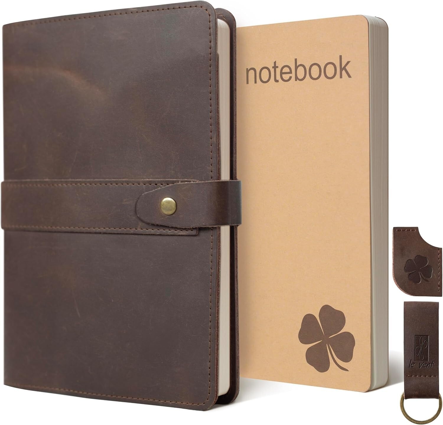 Crafted Leather Journal with 200 Pages: Elegant A5 Notebook for Daily Writing