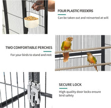 Load image into Gallery viewer, Spacious Bird Cage with Secure Lock, Seed Catcher &amp; Storage - Ideal for Parrots