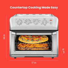 Load image into Gallery viewer, Stainless Steel Air Fryer Toaster Oven with Automatic Shutoff - 20 Qt Capacity