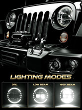 Load image into Gallery viewer, Upgraded 1200% Bright 7-Inch LED Headlights for Jeep Wrangler JKU JK 1997-2018