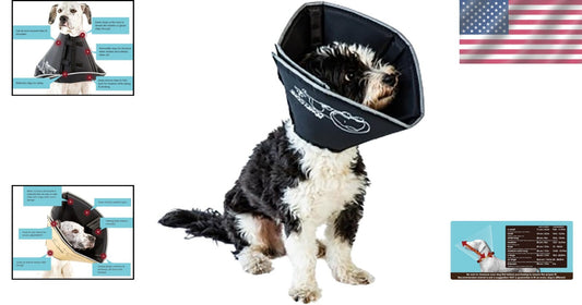 Lightweight Adjustable Pet Recovery Collar - Soft Cone for Surgery & Wound Care