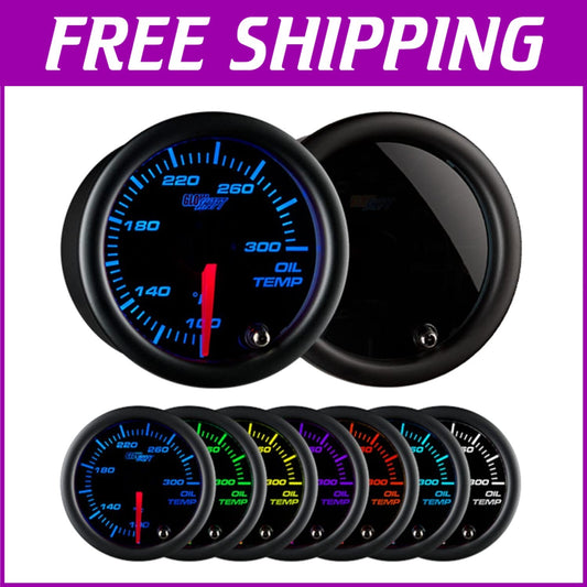 All-in-One Oil Temperature Monitor - 7 Color Modes, Easy Install Kit for Cars