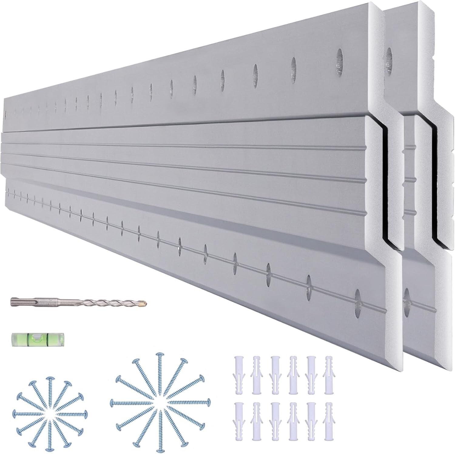 Multi-Purpose 41-Inch Aluminum Z Clips Cleat Hangers - Holds Up to 500 lbs