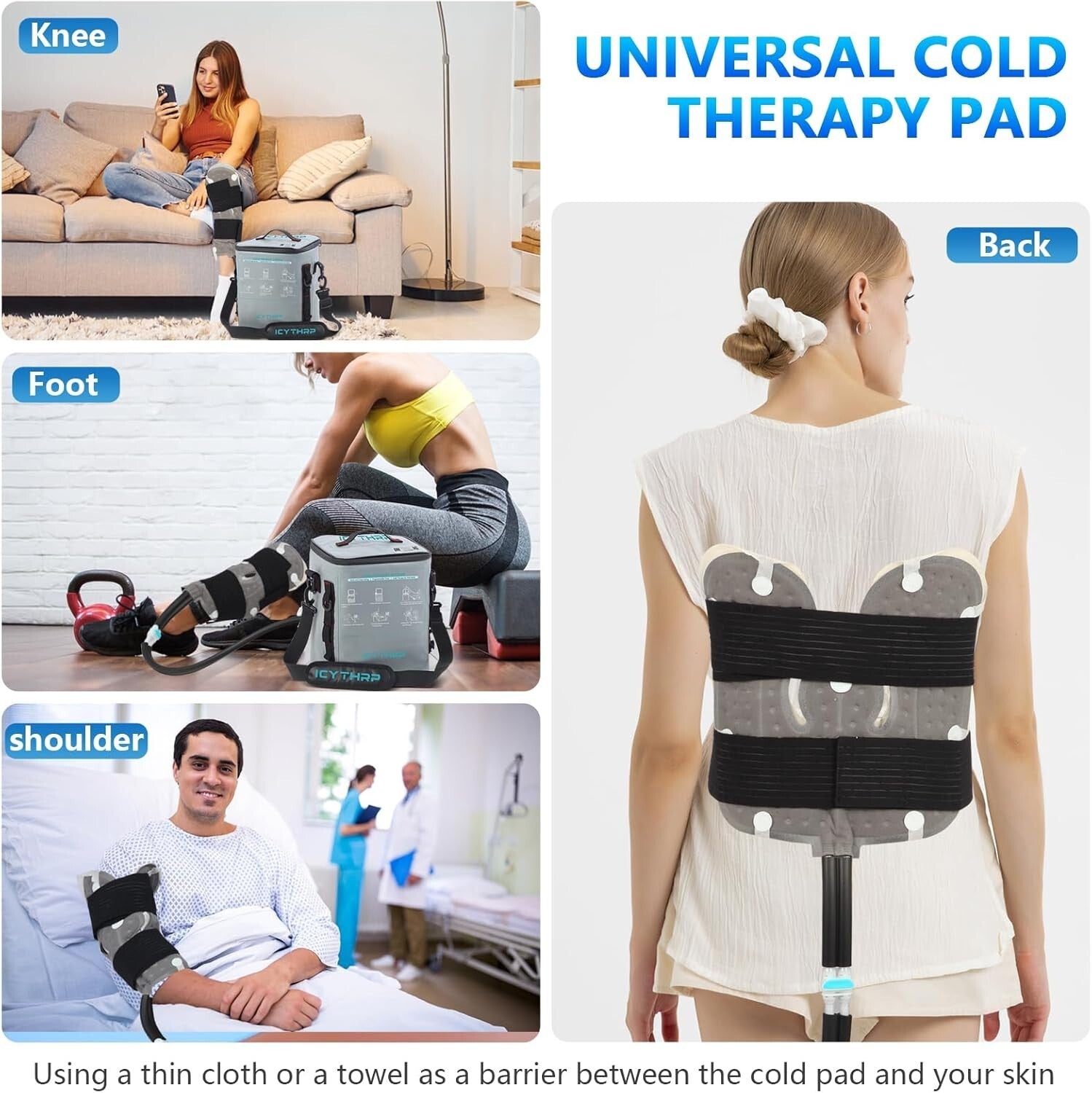 Ergonomic Ice Machine for Knee & Ankle Pain Relief with Programmable Features