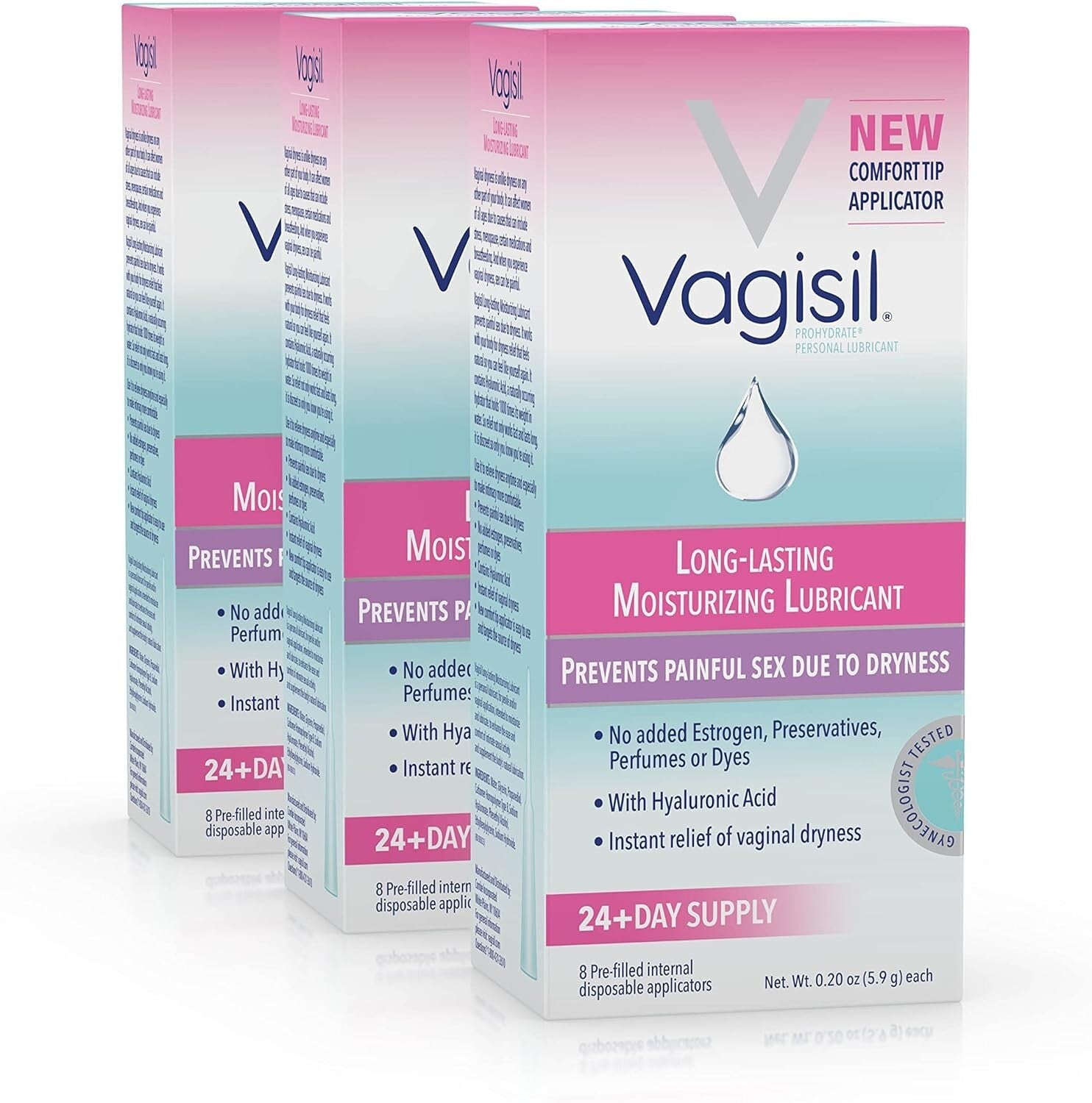 Prohydrate Vaginal Care: Natural Moisturizer and Lubricant, 3 Convenient Packs