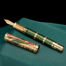 Load image into Gallery viewer, Elegant Metal Fountain Pen with Qin Dynasty Design - Fine Nib and Gift Box