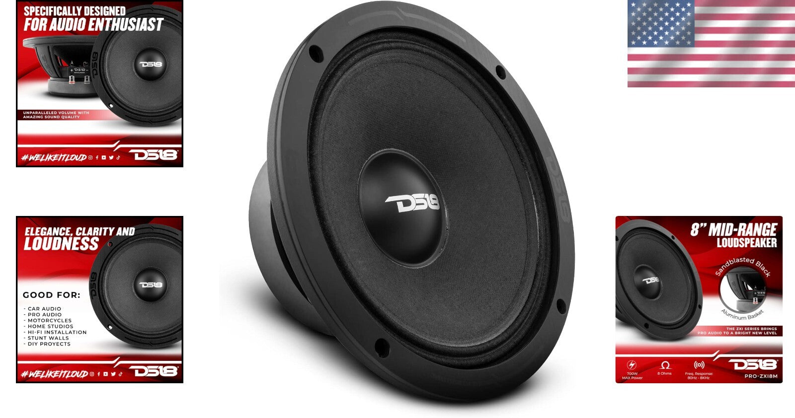 8-Inch Pro Audio Speaker with 99dB Sensitivity - Loud and Clear Performance