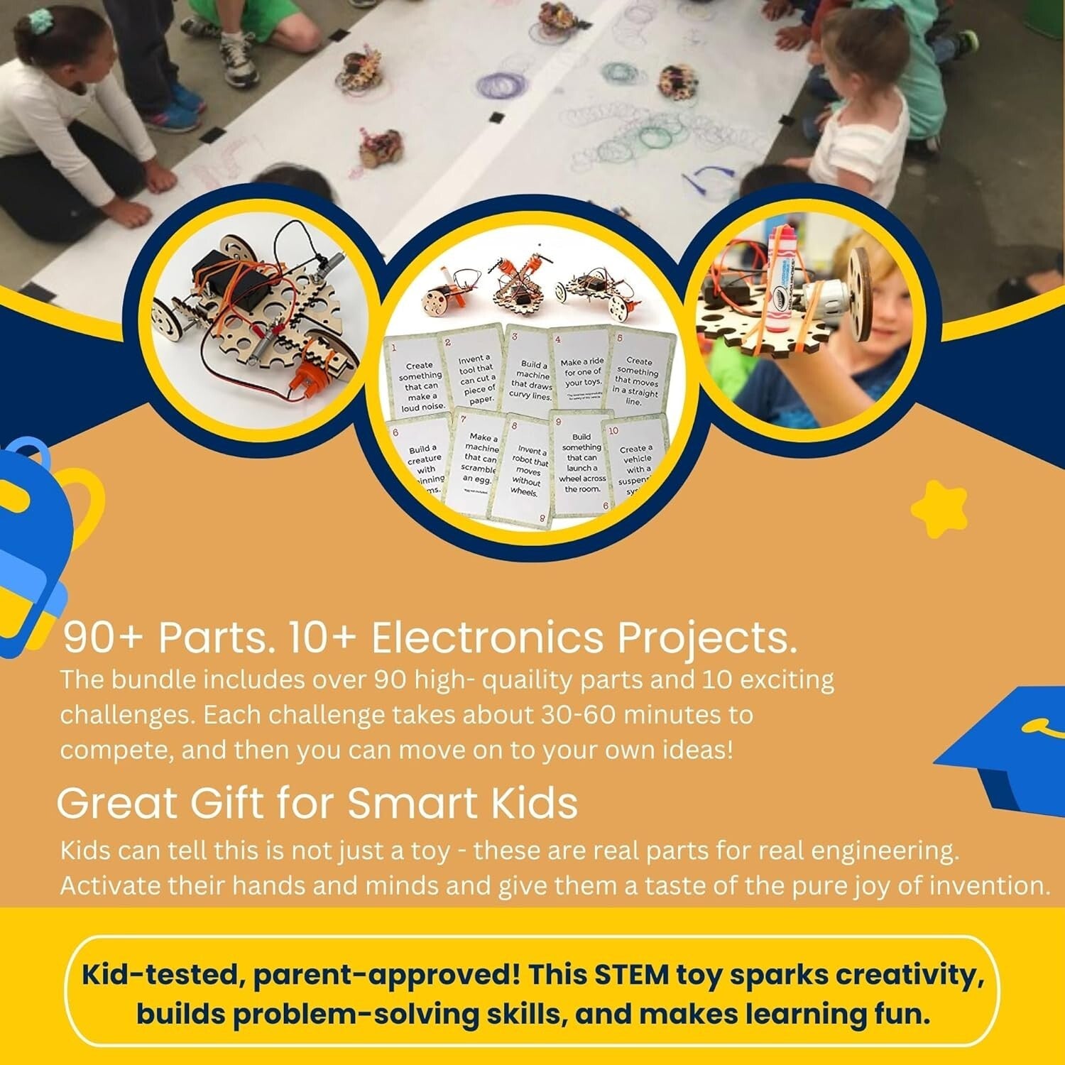 Discover Electrical Engineering: Educational STEM Kit for Kids 8-12, 50+ Parts
