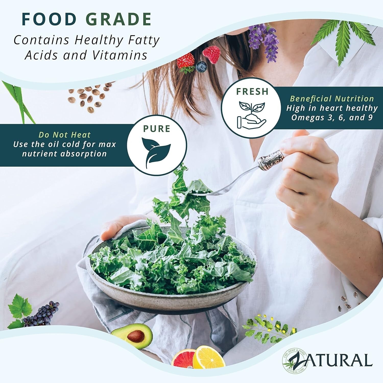 Antioxidant-Rich Cold Pressed Grapeseed Oil for Cooking & Skin Care, 1 Gallon