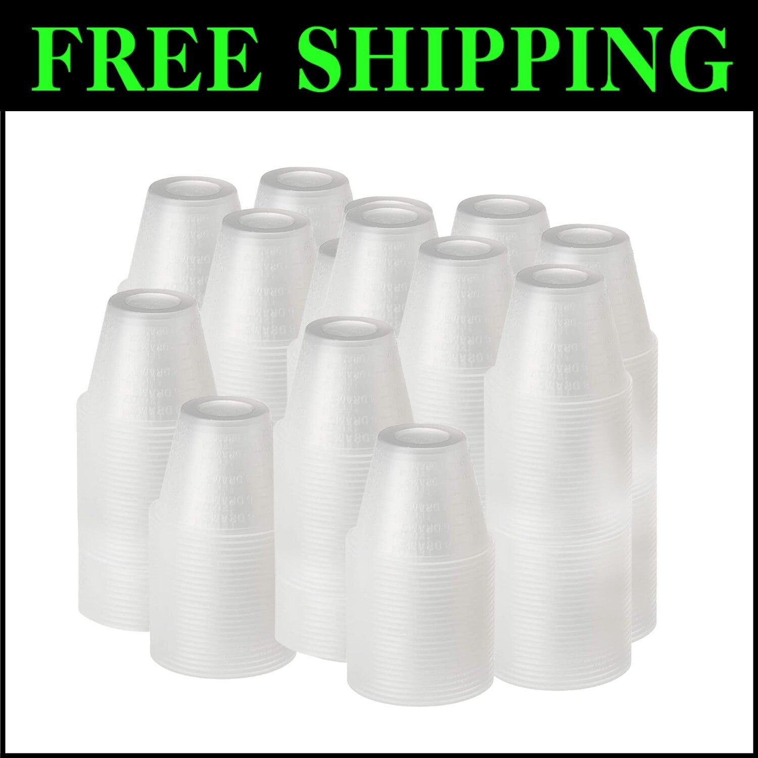 2000 Count Graduated 1 Oz Disposable Plastic Medicine Cups for Precise Mixing