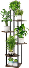 Load image into Gallery viewer, Modern 6-Tier Flower Shelf - Corner Metal Plant Stand for Various Sizes