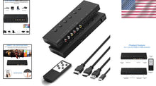 Load image into Gallery viewer, HDMI/AV Switcher with Remote Control - Plug &amp; Play for Gamers &amp; Movies