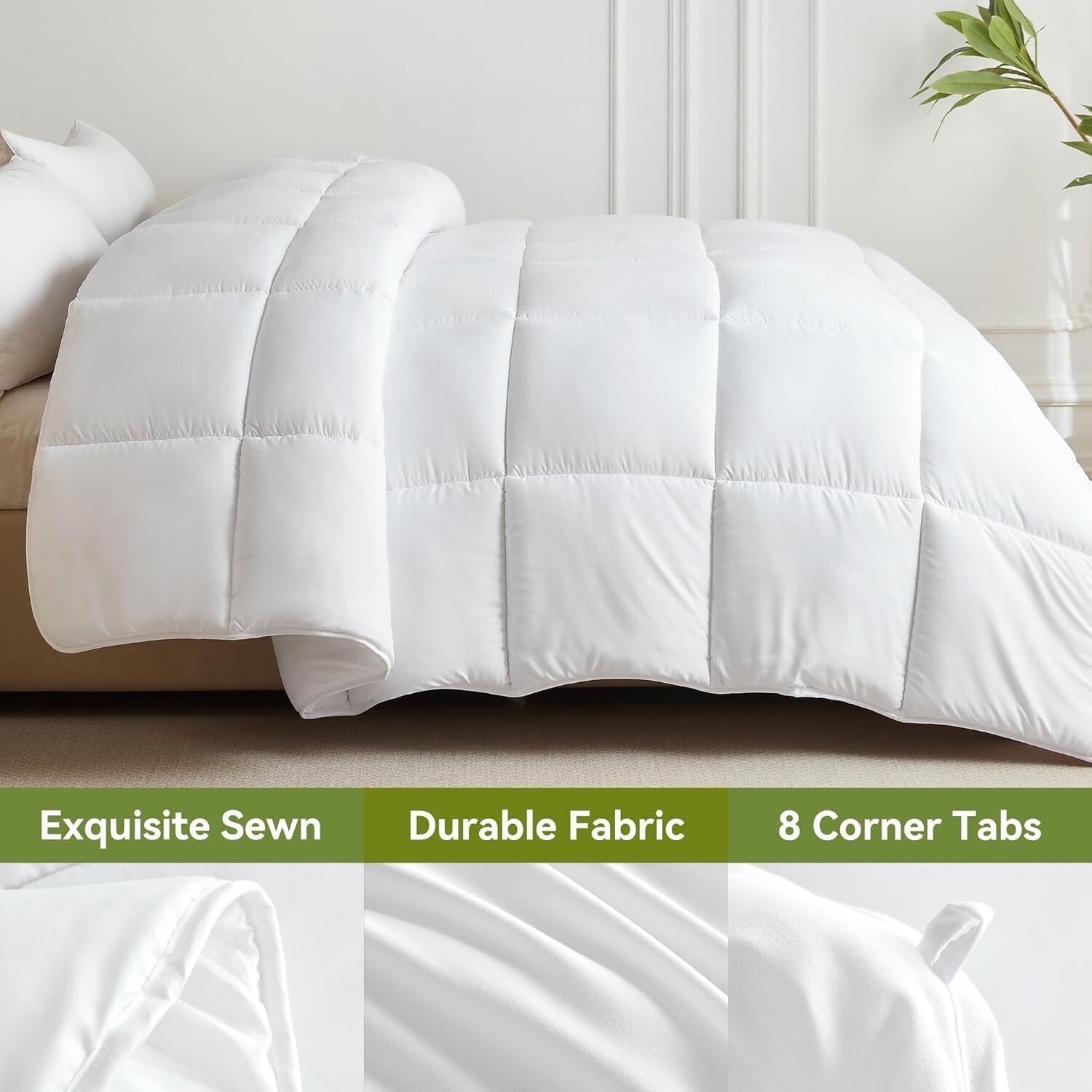 120x98 All-Season Polyester Comforter, Soft Double Brushed for Ultimate Comfort